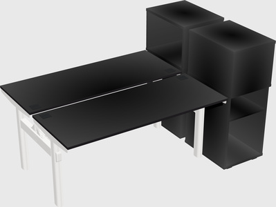 Shared electric desk + cabinet