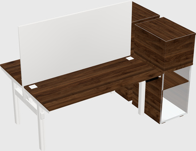 Shared electric desk + cabinet