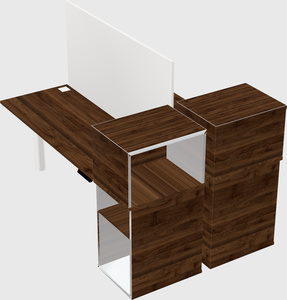 Shared electric desk + cabinet