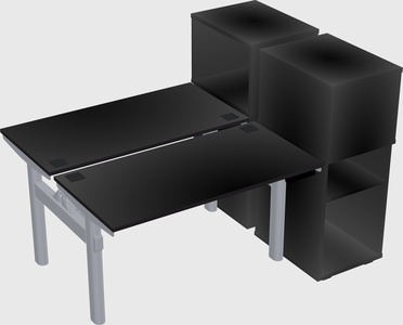 Shared electric desk + cabinet