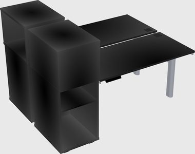 Shared electric desk + cabinet
