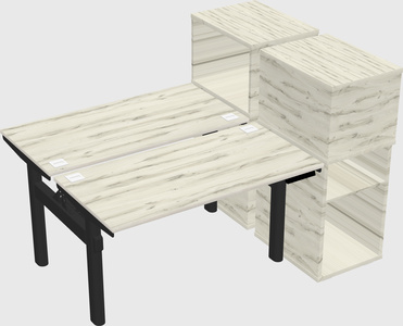 Shared electric desk + cabinet