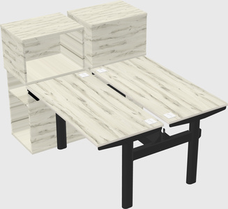 Shared electric desk + cabinet