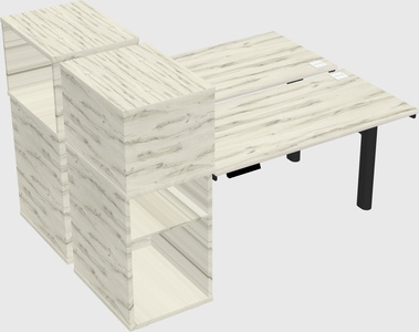 Shared electric desk + cabinet