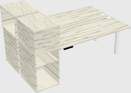 Shared electric desk + cabinet