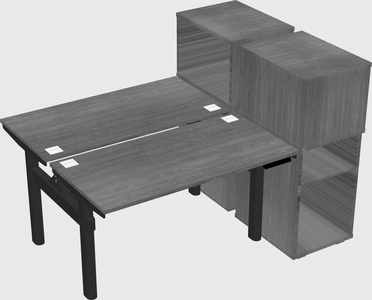 Shared electric desk + cabinet