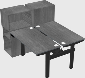 Shared electric desk + cabinet