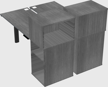 Shared electric desk + cabinet