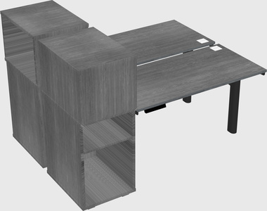 Shared electric desk + cabinet