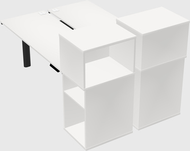 Shared electric desk + cabinet