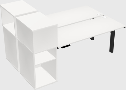 Shared electric desk + cabinet