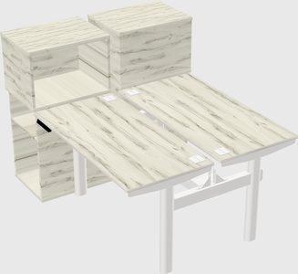 Shared electric desk + cabinet