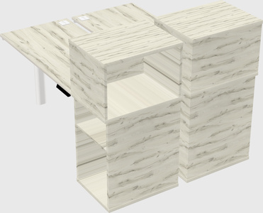 Shared electric desk + cabinet