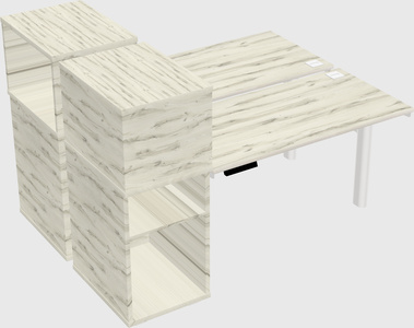Shared electric desk + cabinet
