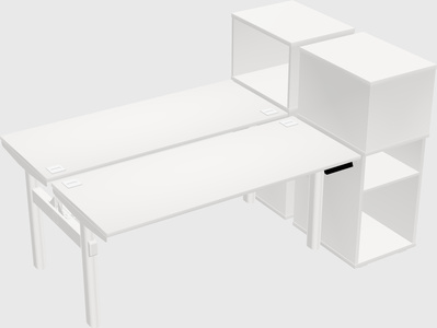 Shared electric desk + cabinet
