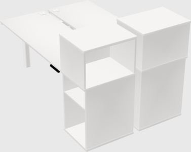 Shared electric desk + cabinet