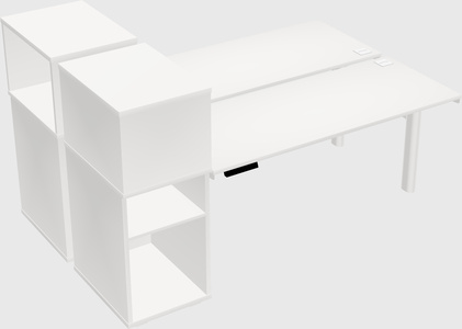 Shared electric desk + cabinet