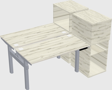 Shared electric desk + cabinet