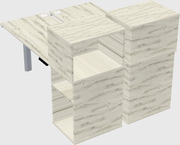 Shared electric desk + cabinet