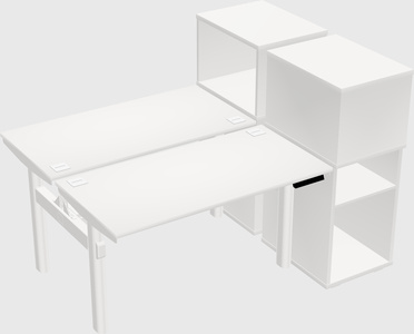 Shared electric desk + cabinet
