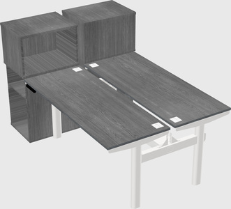Shared electric desk + cabinet