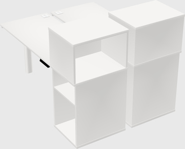 Shared electric desk + cabinet