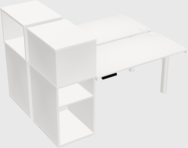 Shared electric desk + cabinet