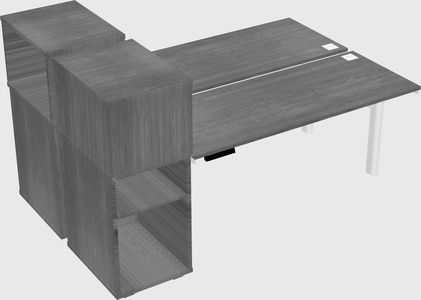 Shared electric desk + cabinet