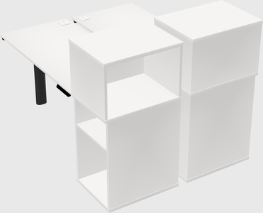 Shared electric desk + cabinet