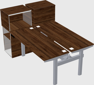 Shared electric desk + cabinet