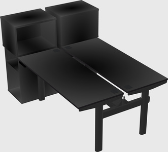 Shared electric desk + cabinet