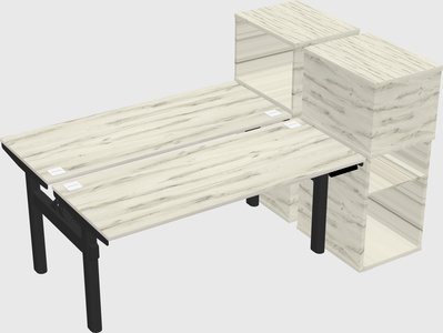 Shared electric desk + cabinet