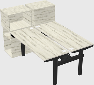 Shared electric desk + cabinet