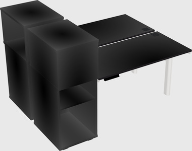 Shared electric desk + cabinet