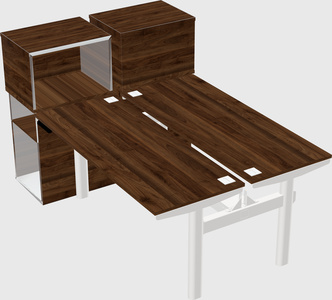 Shared electric desk + cabinet