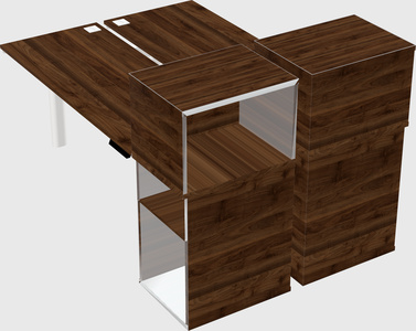 Shared electric desk + cabinet