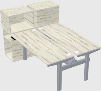 Shared electric desk + cabinet
