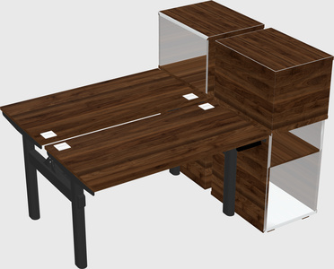Shared electric desk + cabinet