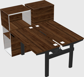 Shared electric desk + cabinet
