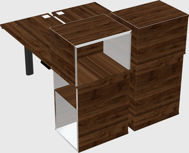 Shared electric desk + cabinet