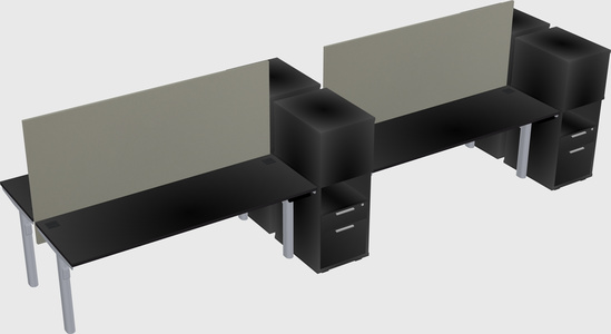 Shared electric desk + cabinet