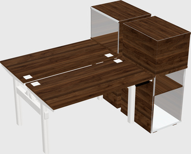 Shared electric desk + cabinet
