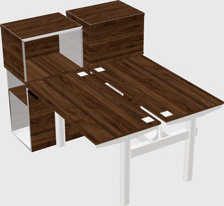 Shared electric desk + cabinet