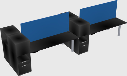Shared electric desk + cabinet