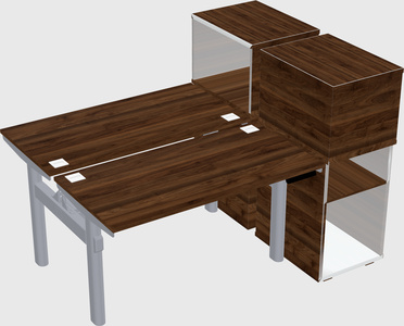 Shared electric desk + cabinet