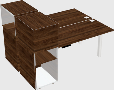 Shared electric desk + cabinet