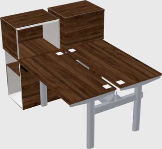 Shared electric desk + cabinet