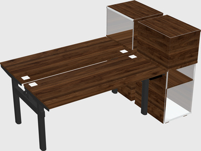 Shared electric desk + cabinet