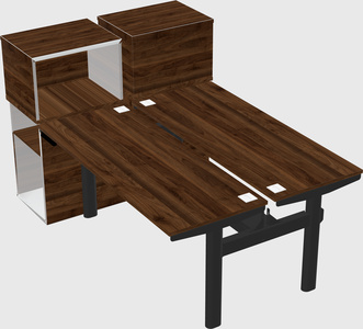 Shared electric desk + cabinet