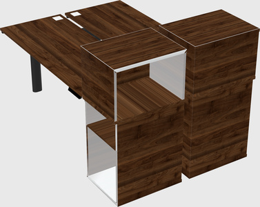 Shared electric desk + cabinet